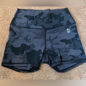 Gymreapers  Camouflage Athletic Shorts w/ Embroidered Gorilla